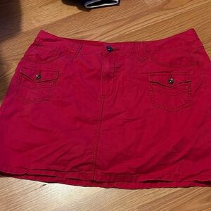 Faded Glory Red Cargo Mini Skirt Casual